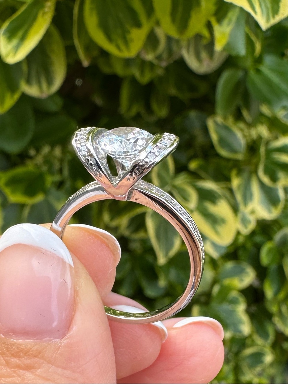 Sterling Silver CZ Ribbon Ring Size 8 925  Vintage-Modern Fusion